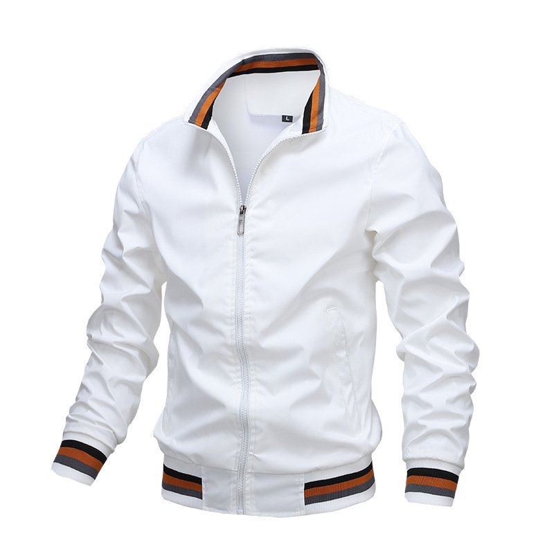 Factory High Quality Custom Printing Logo Leather Boy Student Coat Jacket Men Autumn Solid Color Jacket Plus Size Men's Jackets