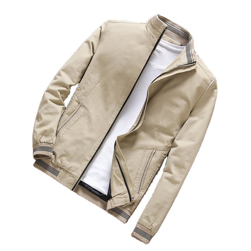 oem customized logo design Slim Jacket Stand Collar Baseball Uniform Casual Jacket for Men Spring and Autumn Men's Jacket