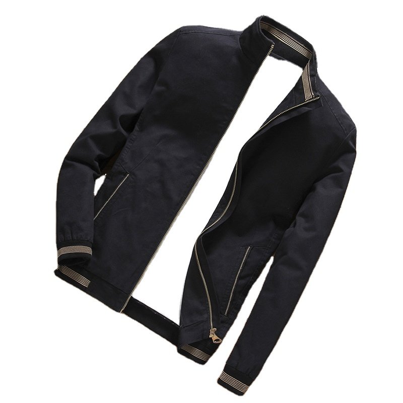 oem customized logo design Slim Jacket Stand Collar Baseball Uniform Casual Jacket for Men Spring and Autumn Men's Jacket