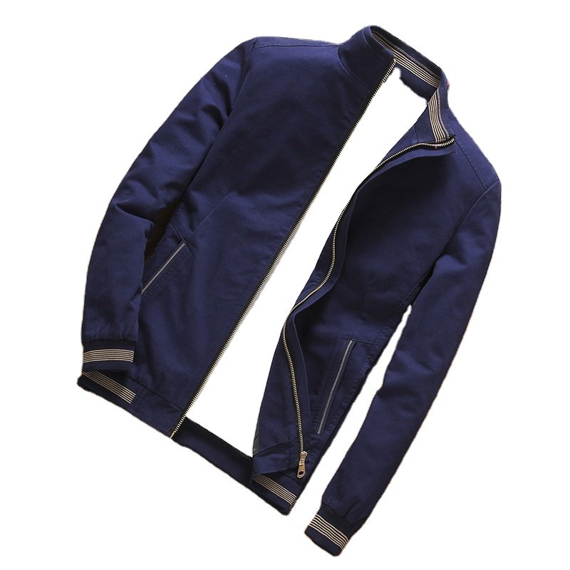 oem customized logo design Slim Jacket Stand Collar Baseball Uniform Casual Jacket for Men Spring and Autumn Men's Jacket