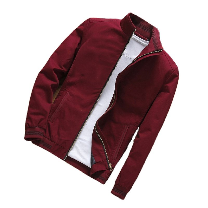 oem customized logo design Slim Jacket Stand Collar Baseball Uniform Casual Jacket for Men Spring and Autumn Men's Jacket