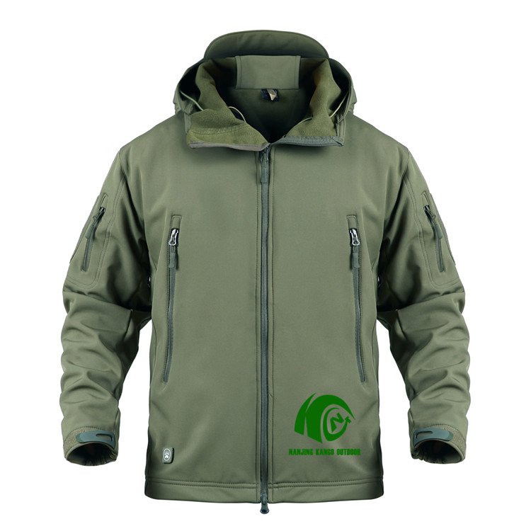 KANGO Factory Softshell Jacket Camouflage Men Custom Softshell Jacket Print Thick High Quality Outdoor Winter Polyester
