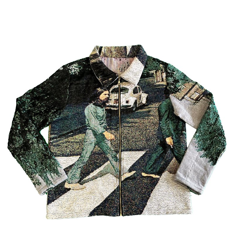 Customized tapestry Jacket man plus size men's jackets tapestry coats jacquard sweater zipper Jacket