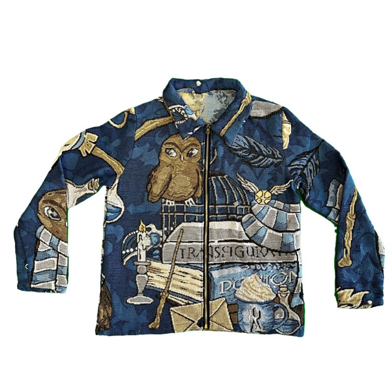 Customized tapestry Jacket man plus size men's jackets tapestry coats jacquard sweater zipper Jacket