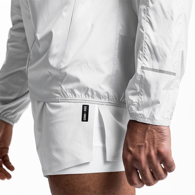 Custom Logo Print Breathable Lightweight Quick-Dry 100% Polyester Reflective Outdoor Sports Running Jacket for Men