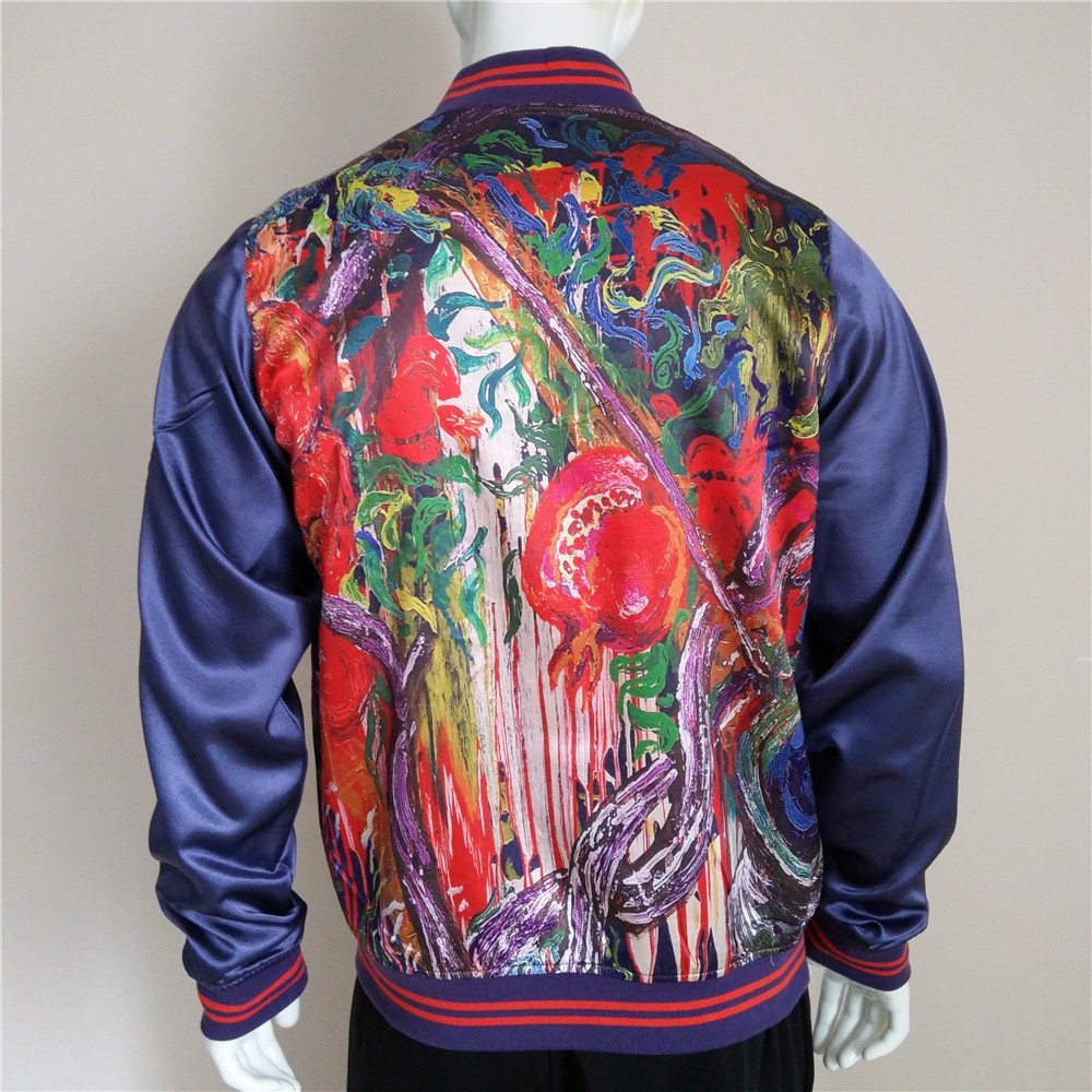 2024 Custom Demand High Quality Sublimated Printed Bomber Jacket Men's Baseball Jacket Casual 3D Sublimation Varsity Winter