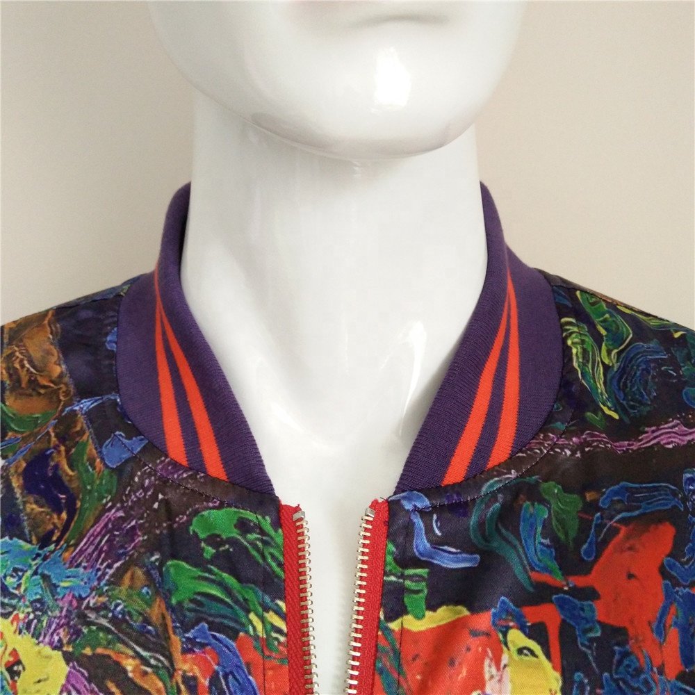 2024 Custom Demand High Quality Sublimated Printed Bomber Jacket Men's Baseball Jacket Casual 3D Sublimation Varsity Winter