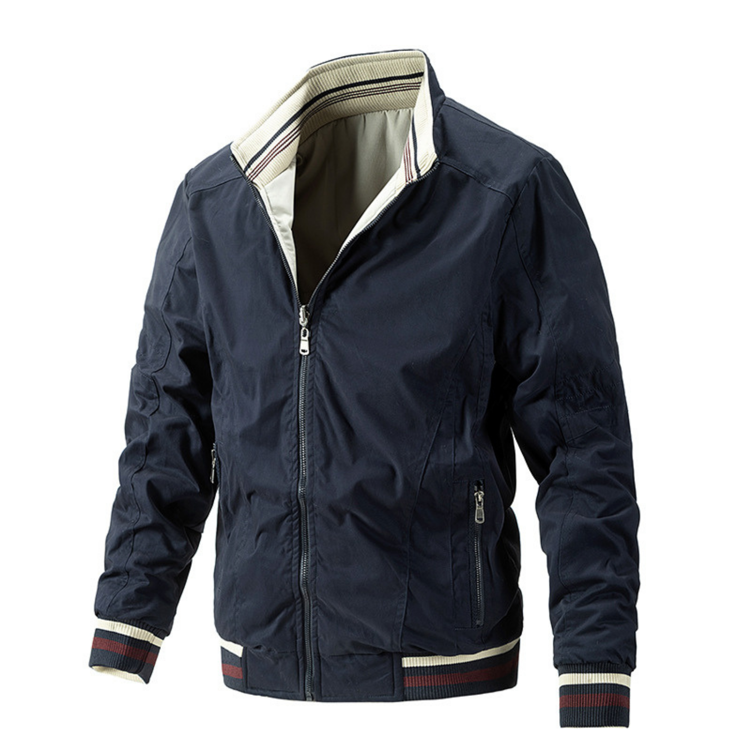 Autumn and winter new men's jacket Korean version light thin cotton double-sided wear fashion slim youth jacket thick for men