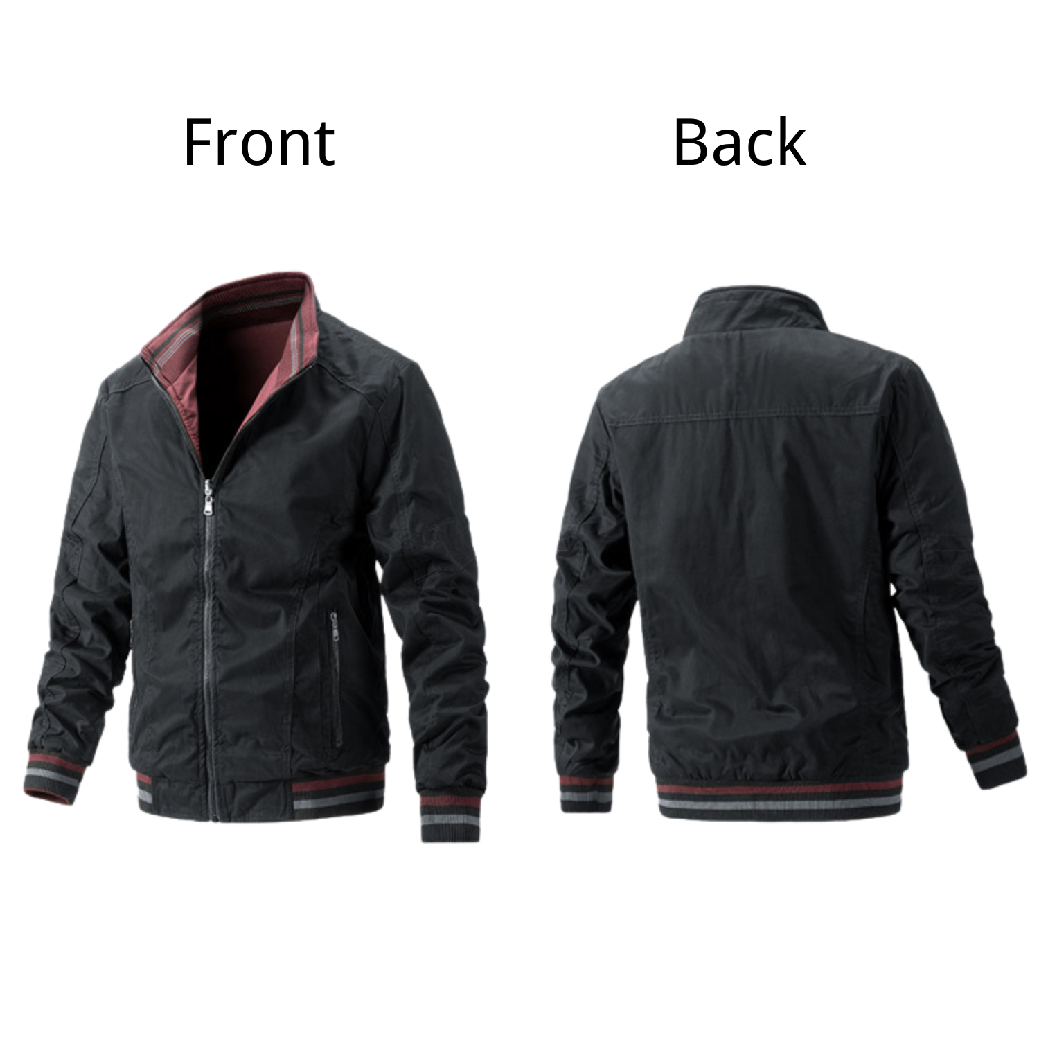 Autumn and winter new men's jacket Korean version light thin cotton double-sided wear fashion slim youth jacket thick for men