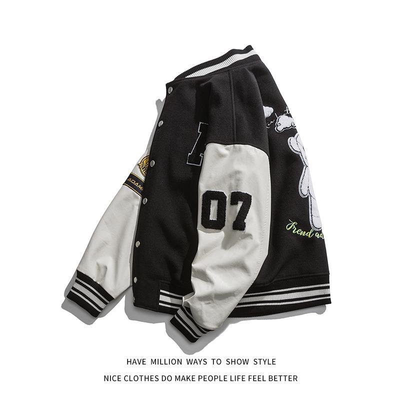 New Design fashion Loose Varsity Jackets Chenille Patches Letterman College Bomber Baseball men's Jackets