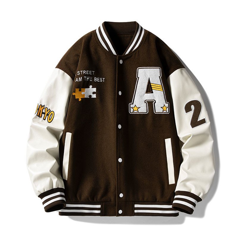 New Design fashion Loose Varsity Jackets Chenille Patches Letterman College Bomber Baseball men's Jackets