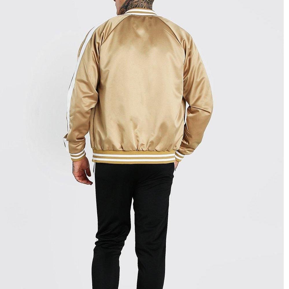 Hot Selling Sublimation Polyester Satin Varsity Jacket Custom Embroidery Patch Satin Jacket Slim Fit College Boy Team Jackets