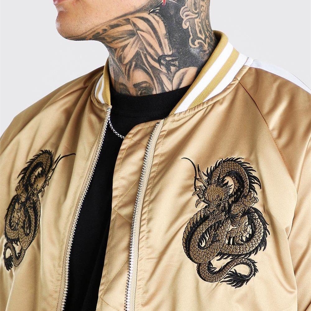 Hot Selling Sublimation Polyester Satin Varsity Jacket Custom Embroidery Patch Satin Jacket Slim Fit College Boy Team Jackets
