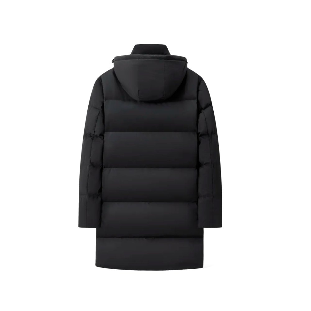 Custom Logo casual men long winter white duck down jacket puffer jacket with Detachable hat