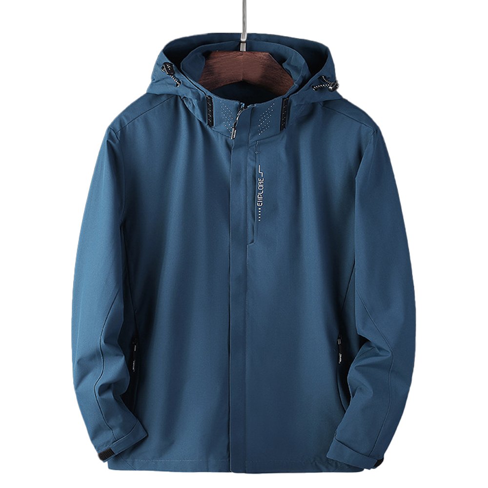printed men's jackets hooded zip up windbreaker sports outdoor casual waterproof quick dry mens clothing coat wholesale