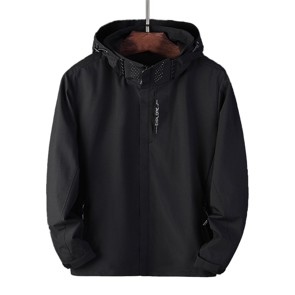 printed men's jackets hooded zip up windbreaker sports outdoor casual waterproof quick dry mens clothing coat wholesale
