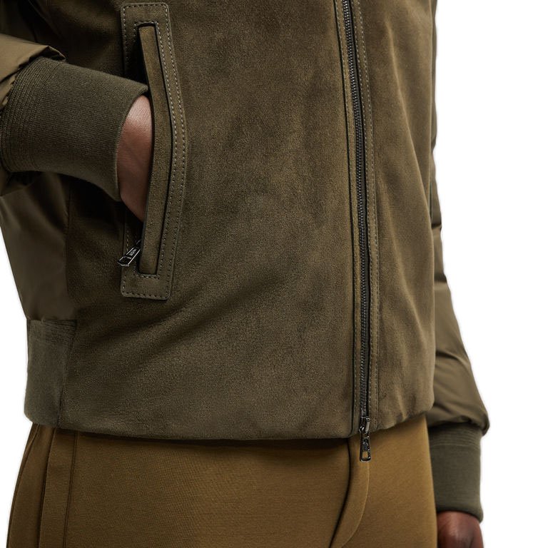 Custom best seller suede nap jacket for men fashion streetwear cotton padded jacket invisible zipper men's jacket