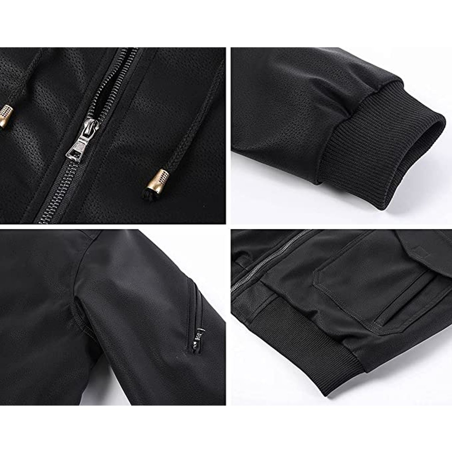 High Quality Custom Logo Men's Vintage Jacket Zipper Canvas Filled Polyester Padding Men Jacket