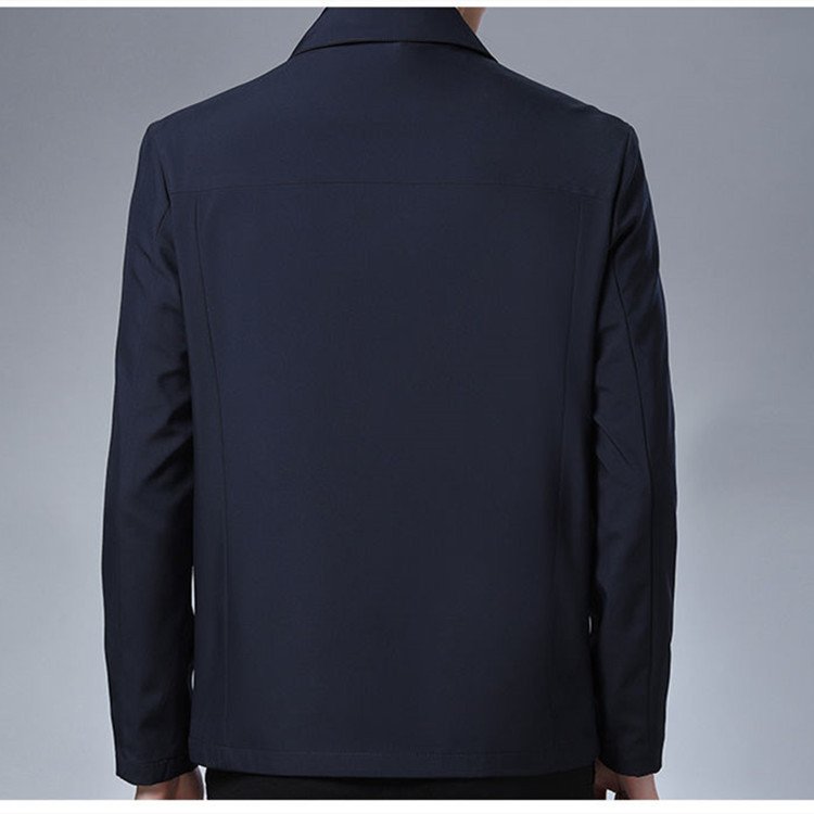 Middle aged and elderly jackets men's spring and autumn style lapel jackets business men's loose fitting casual jackets tops