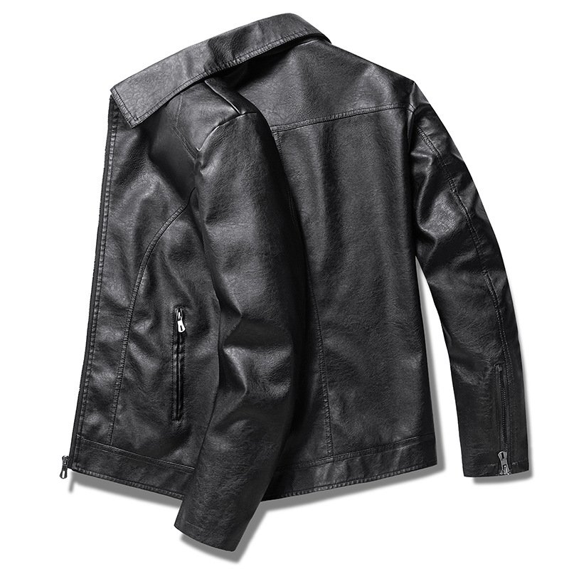 ANSZKTN Fall 2022 New Men's Leather Jacket Lapels Atmospheric Men's PU Wash leather jacket Size Leather Jacket Men