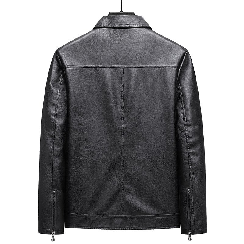 ANSZKTN Fall 2022 New Men's Leather Jacket Lapels Atmospheric Men's PU Wash leather jacket Size Leather Jacket Men