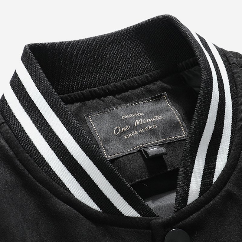 Wholesale Men's Fashion Trend Puffer Print Baseball Jacket Casual Varsity Baseball College Bomber Jacket For Men