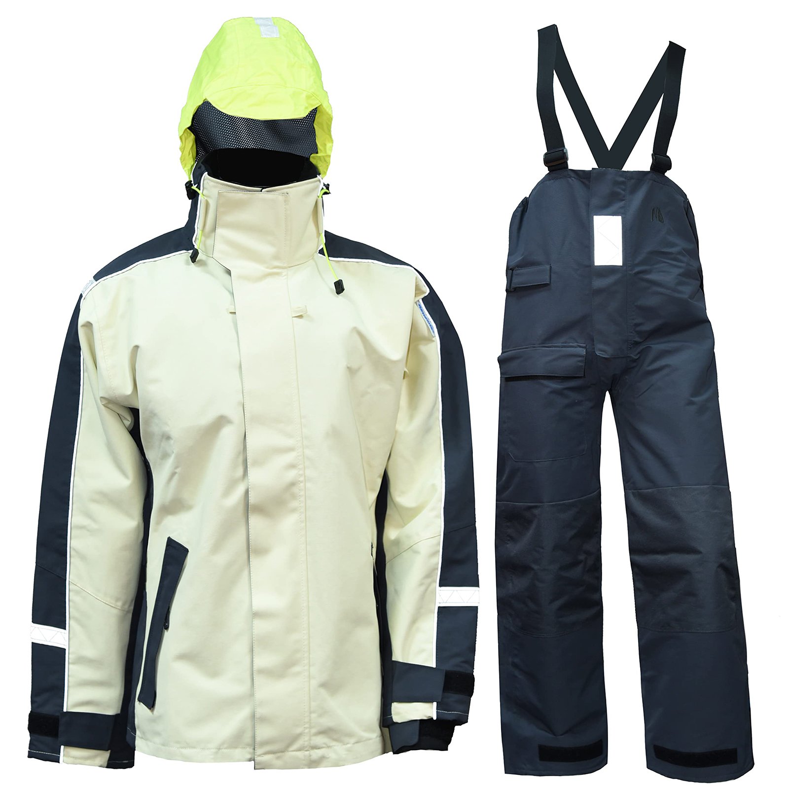 Sailing Jacket Bib Pants Mens Polar Fleece Jacket Man in Winter Hard Shell Hoodie Reflective Waterproof Jacket For Men
