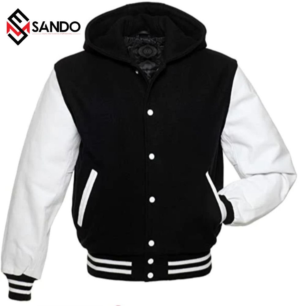 wholesale Custom Print Embroidered Varsity Jackets Custom Men Baseball Jacket Wholesale Letterman jacket with leather sleeves