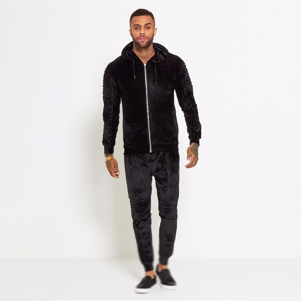 2024 Fall man clothing new boys jacket velvet vintage two piece set velour tracksuits whole sale 2022