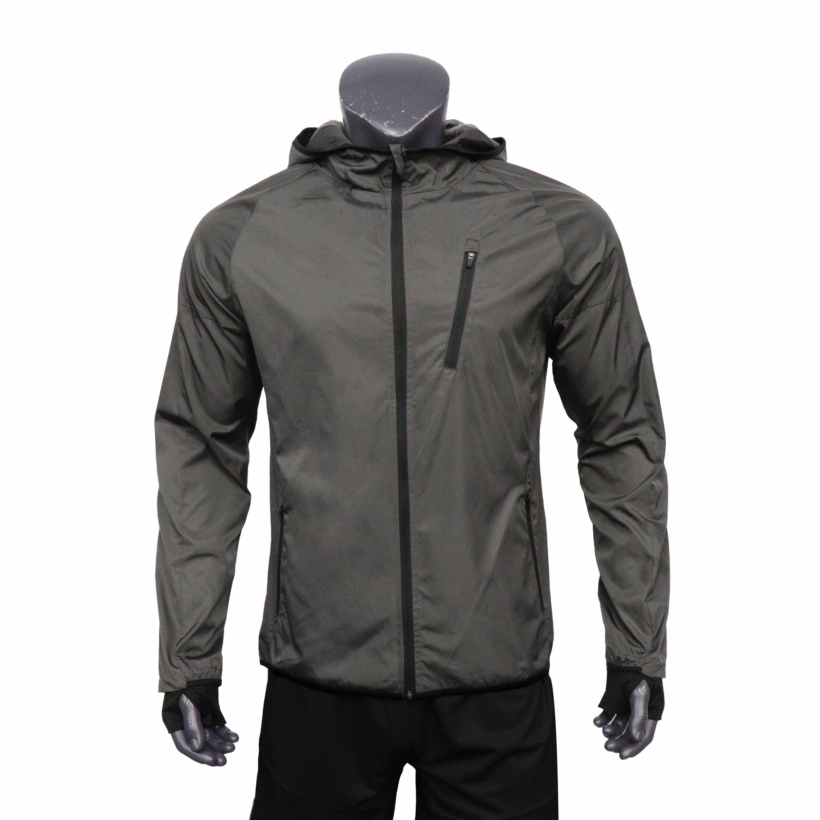 Custom wholesale new design waterproof windbreaker woven artwork fashion professional comfortable mens running jacket