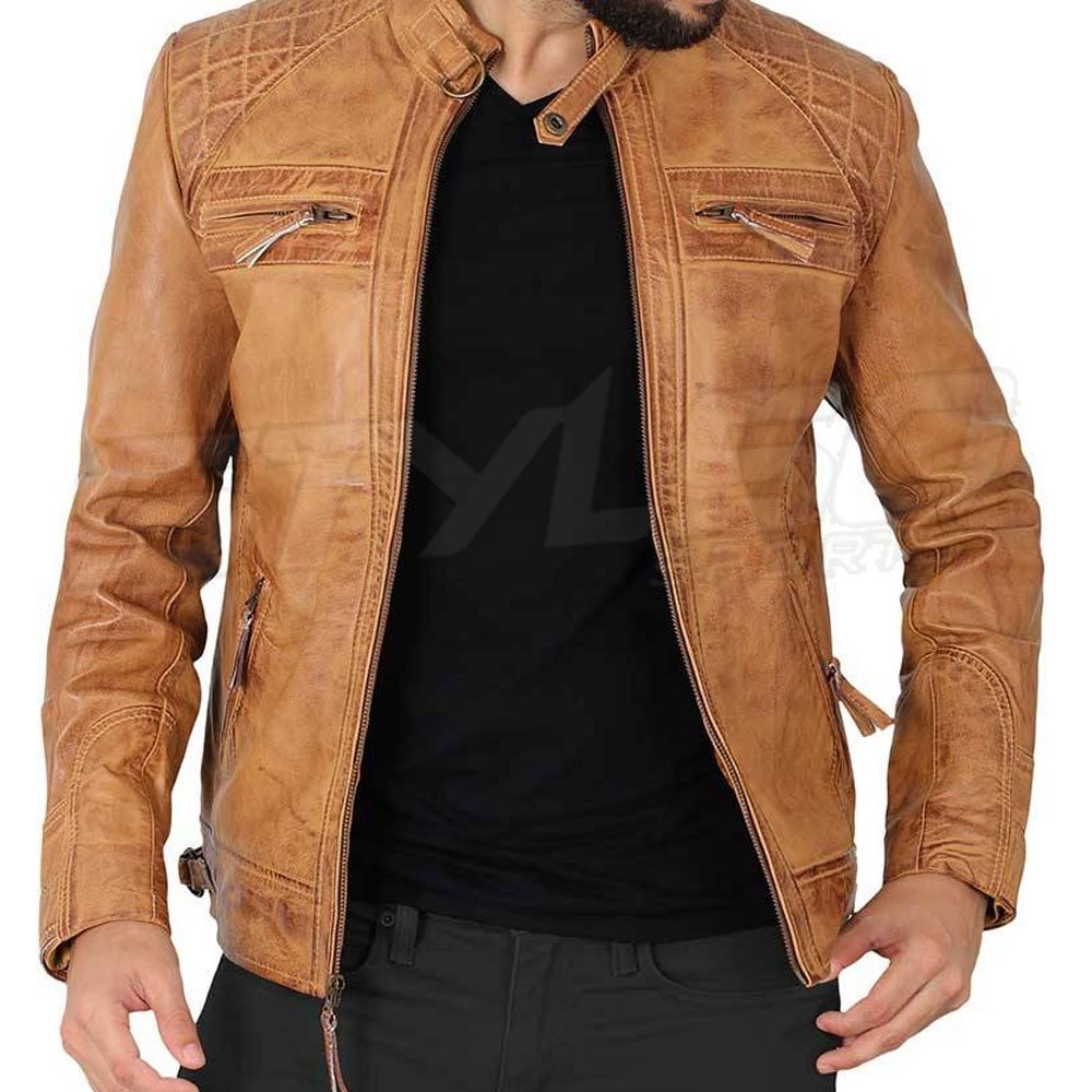 2023 Latest Design Winter Men Leather Jacket Fashion Wear Full Sleeve Leather Jackets For Men's