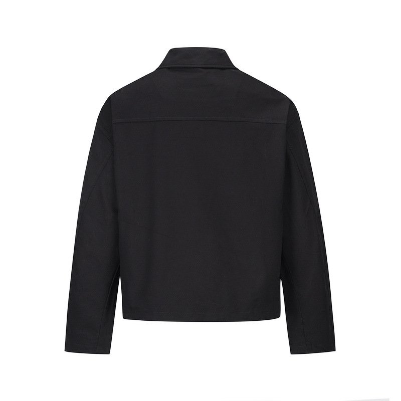 OEM Wholesale High Quality Custom Label Zipper Logo Black Coaches Fashion Autumn Jacket For Men men's jackets