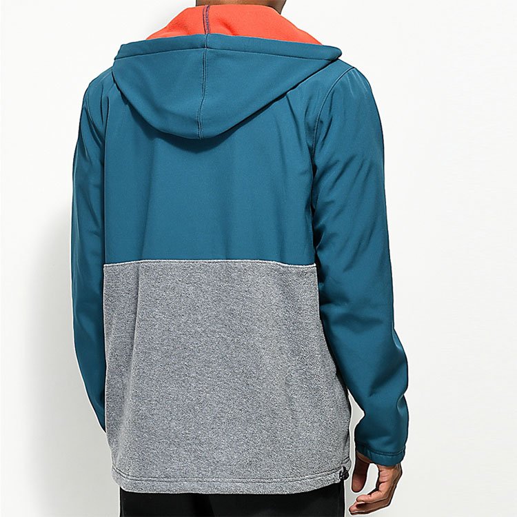 Latest Jacket Man Color Blocked Tech Fleece Hood Anorak Men's Jackets