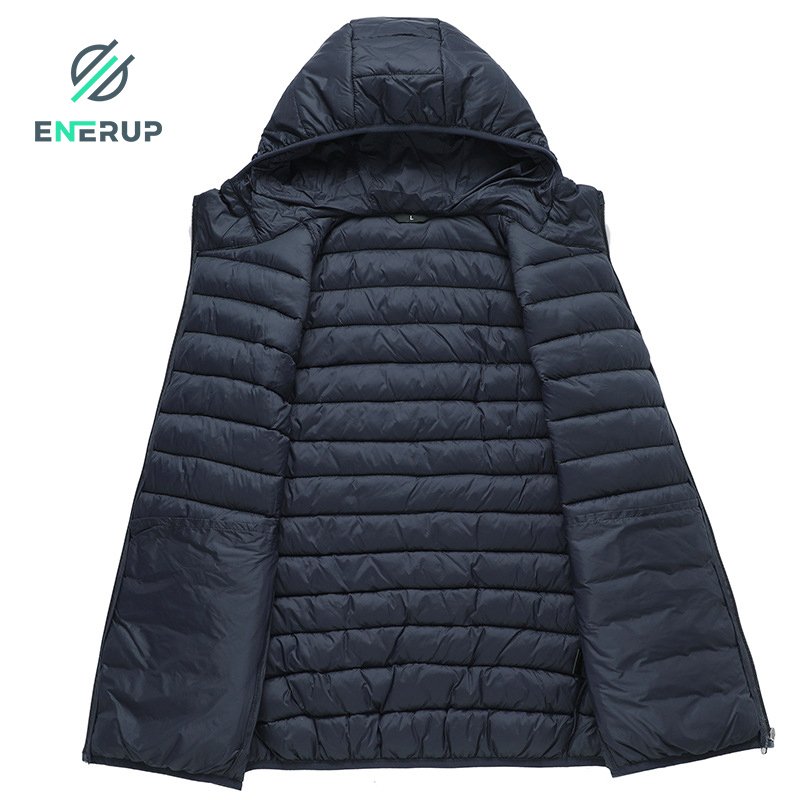 Enerup ready to ship hot sale winter fill vest Fabric 100% nylon Lining 100% polyester