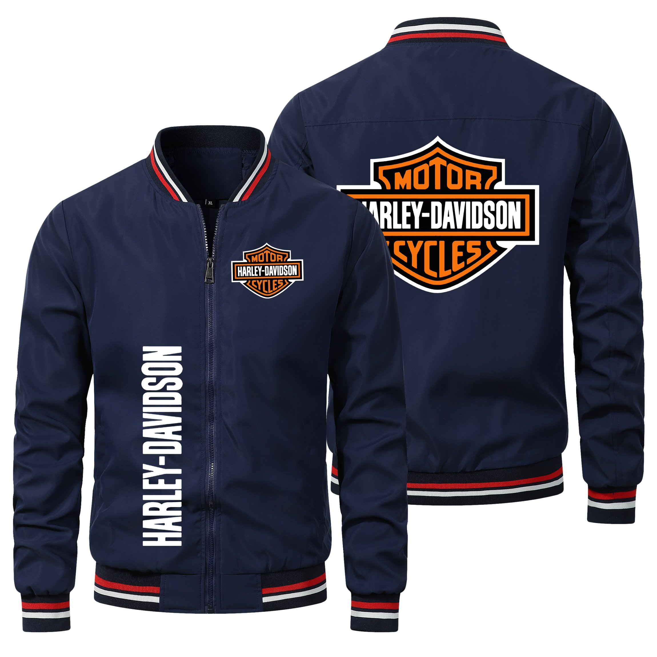 men's coats Custom Logo clothing Print Work Jacket Motorcycle Racing Windbreaker fashion man coat Men's jackets