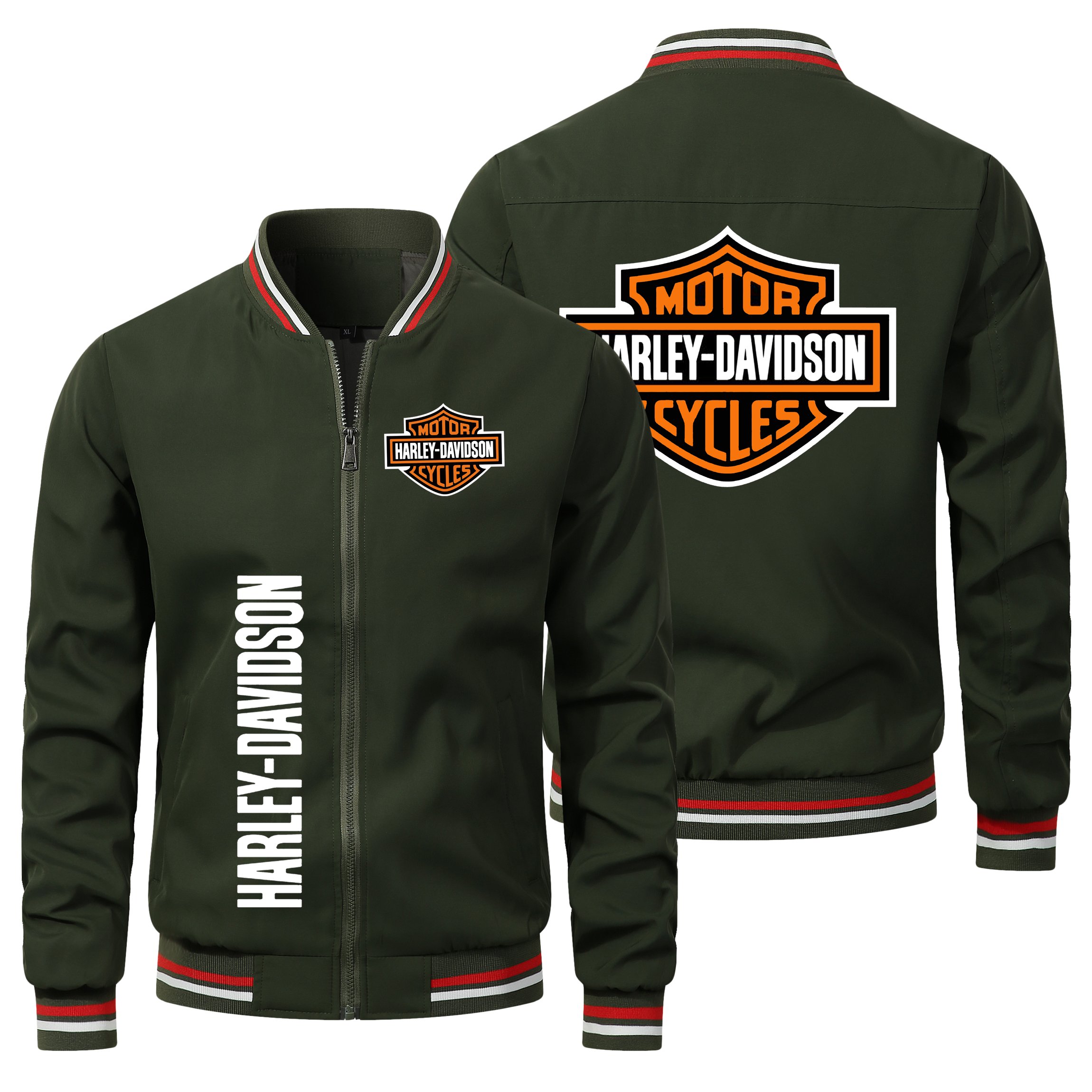 men's coats Custom Logo clothing Print Work Jacket Motorcycle Racing Windbreaker fashion man coat Men's jackets