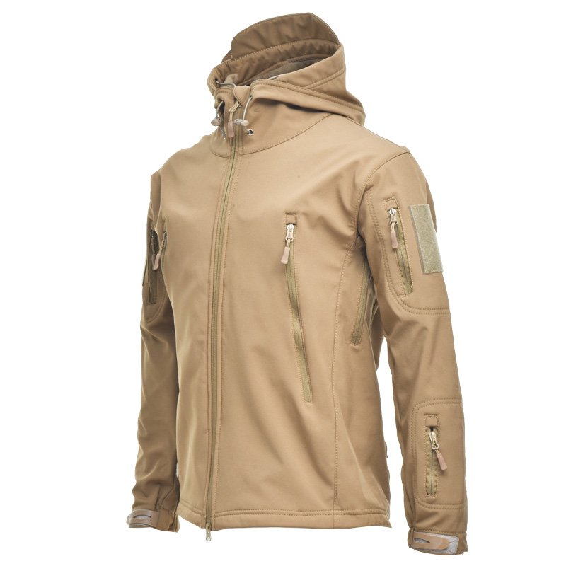 Hot Sale Custom Designs Polyester Softshell Jacket Sport Outdoor Windbreaker Mountain Waterproof Men's Assault Jacket