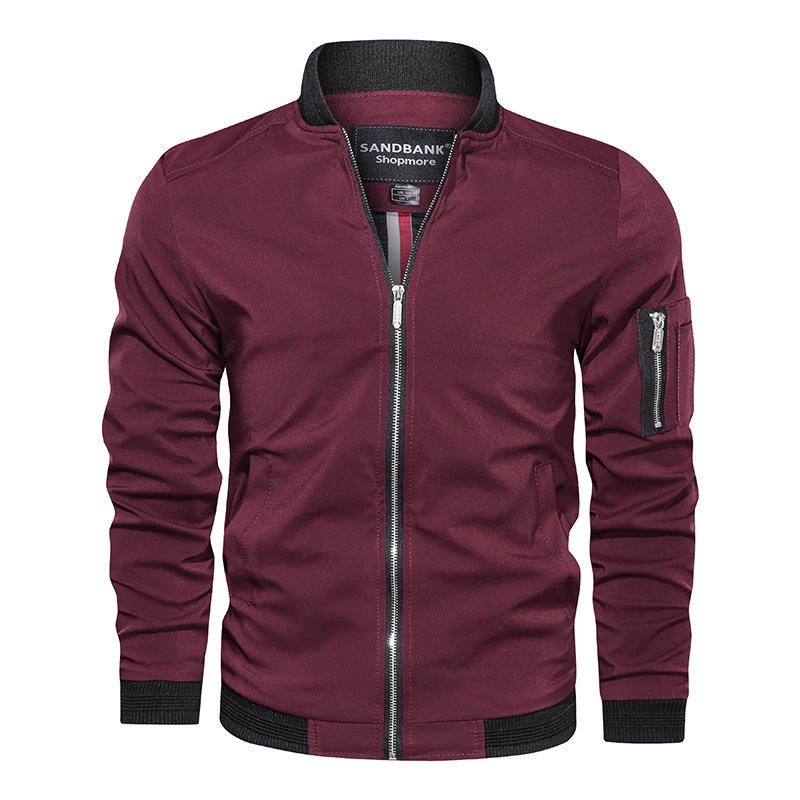 Custom logo Fall Men's jacket Windproof Long sleeve Casual Jacket Baseball Bomber jackets for men
