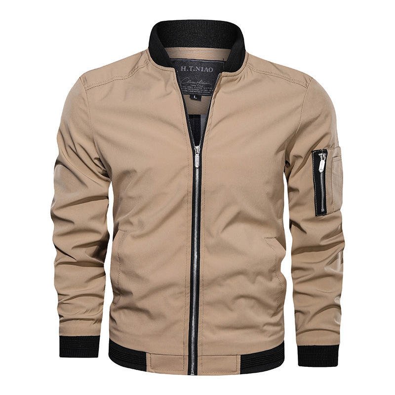 Custom logo Fall Men's jacket Windproof Long sleeve Casual Jacket Baseball Bomber jackets for men