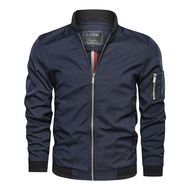 Custom logo Fall Men's jacket Windproof Long sleeve Casual Jacket Baseball Bomber jackets for men