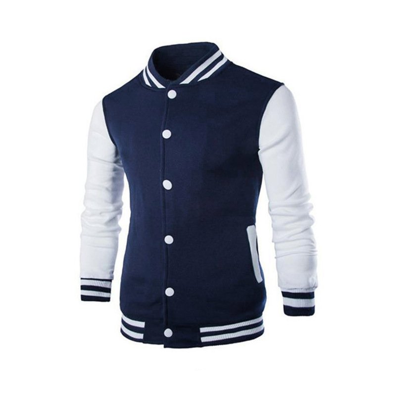 New Custom Men's Varsity Jacket Patchwork Letterman Baseball Jacket Embroidery Cotton Blends College Jackets