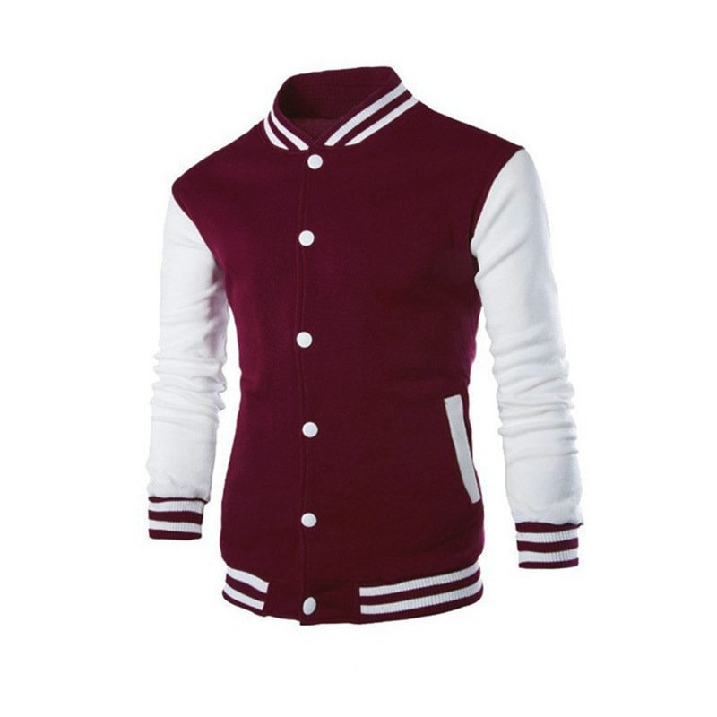 New Custom Men's Varsity Jacket Patchwork Letterman Baseball Jacket Embroidery Cotton Blends College Jackets