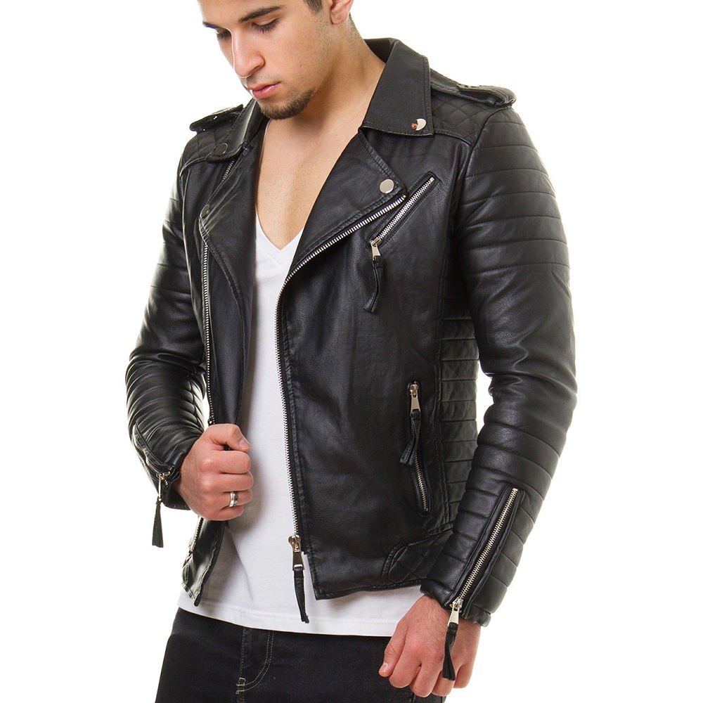 Men's Jacket For Biker Distressed Custom Price Leather Breathable Biker Jacket Motorcycle Genuine Leather
