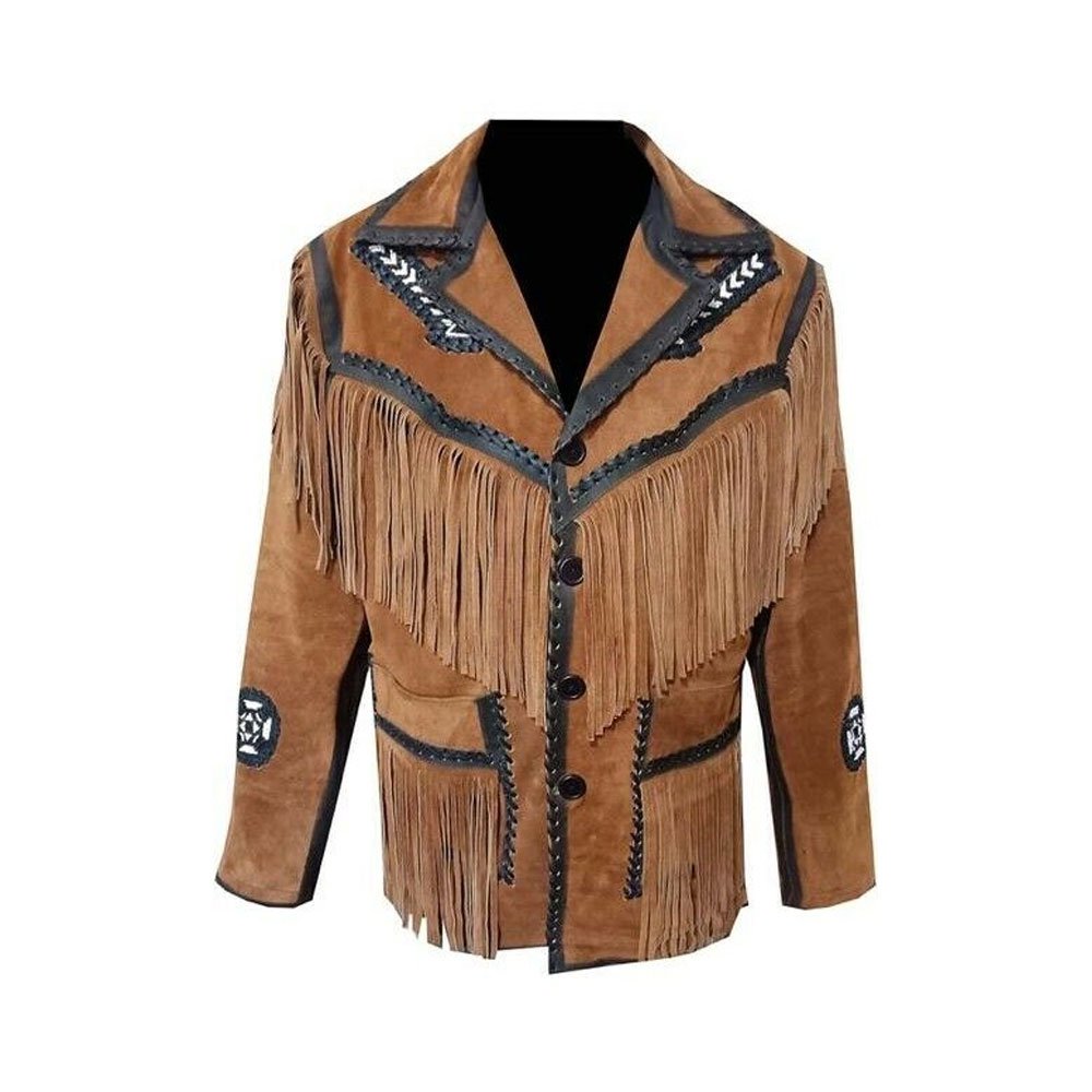 Men's Winter Clothing Thickening Warm Heated Leather Cowboy Jaket Turn Down Collar Men Leather Jacket