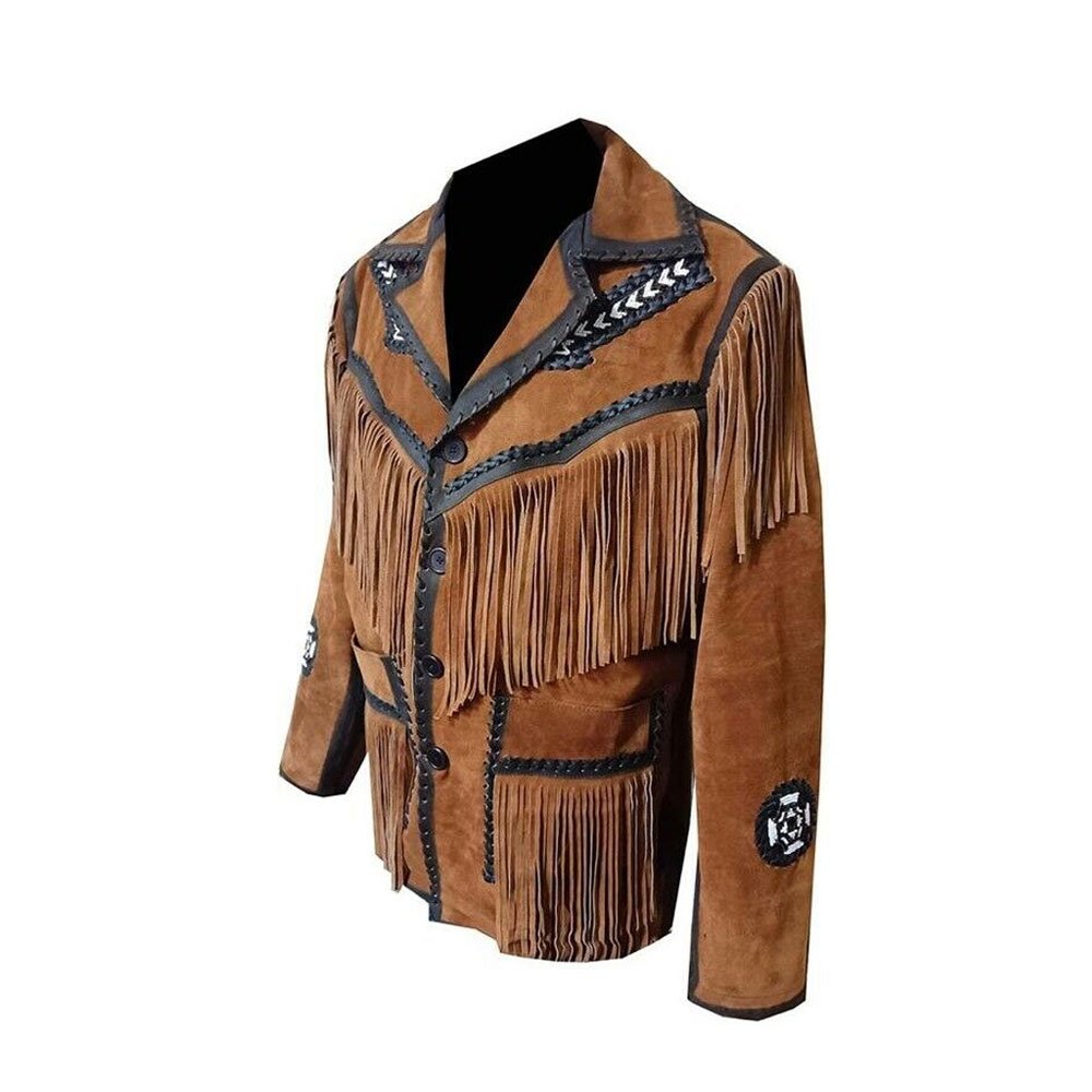 Men's Winter Clothing Thickening Warm Heated Leather Cowboy Jaket Turn Down Collar Men Leather Jacket