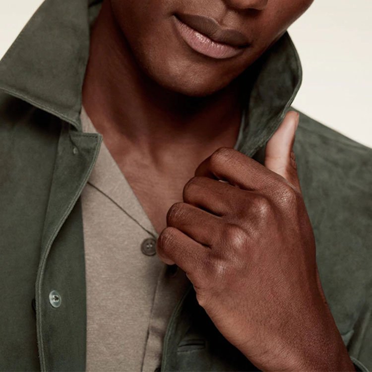 European American Spring Autumn Men's Multicolor Belt Pocket Suede Lapel Button Casual Long-sleeved Shirt Jacket Coat