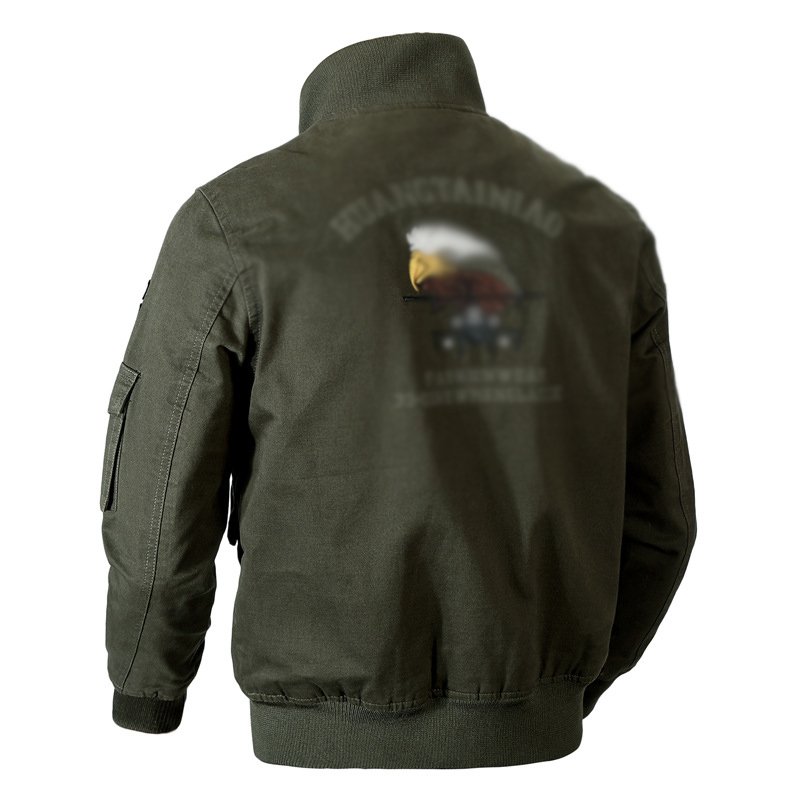New Spring Autumn Men's Flight Jacket Leisure Jacket Wholesale Embroidery Male Pilot Jacket