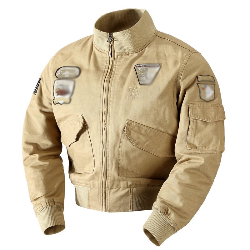 New Spring Autumn Men's Flight Jacket Leisure Jacket Wholesale Embroidery Male Pilot Jacket