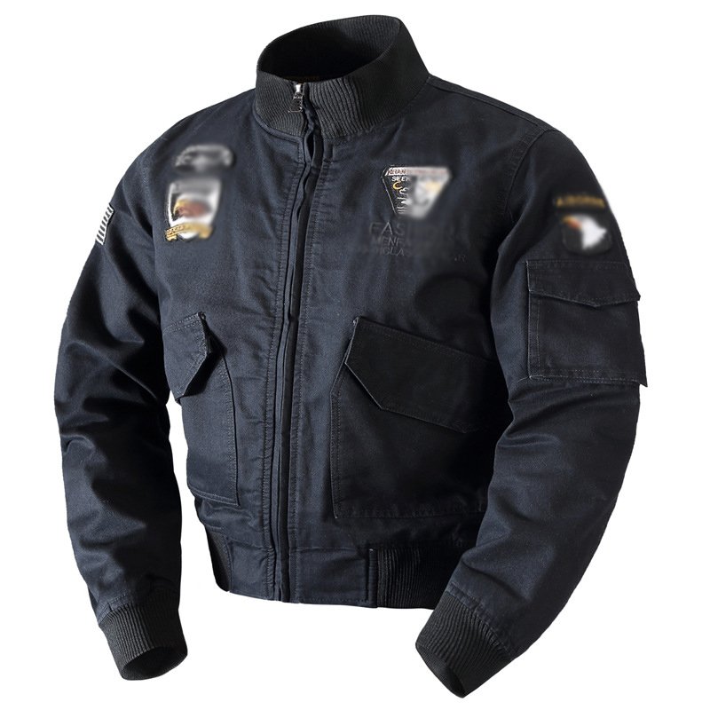 New Spring Autumn Men's Flight Jacket Leisure Jacket Wholesale Embroidery Male Pilot Jacket
