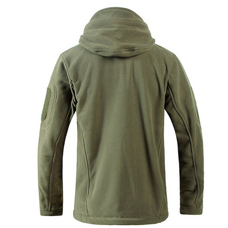Men's Polar Fleece Outdoor Hoody Jacket Coat Sport Outdoor Tactical Combat Coat Hoodie jacket Custom Embroidery Logo